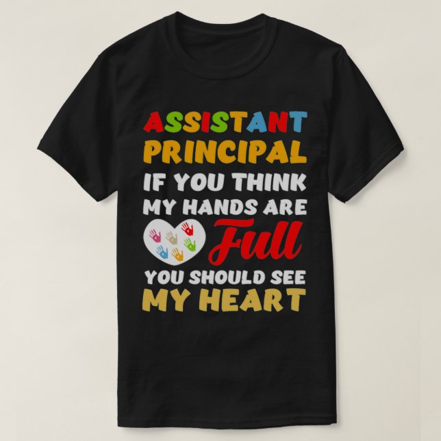 T-shirt Le principal adjoint devrait voir mes coeurs Class (Design devant)