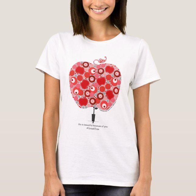 T-shirt Le projet "Grow A Tree" - Un pommier (Devant)