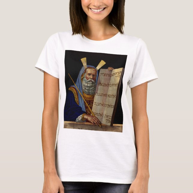 T-shirt Le prophète Moïse avec les tablettes de la loi (Devant)