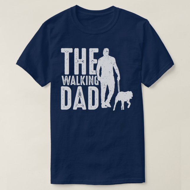 T-shirt Le propriétaire de chien de papa marchant (Design devant)