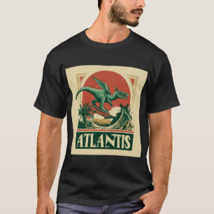 T-shirt Le ptérosaure «Atlantis» sur un skateboard