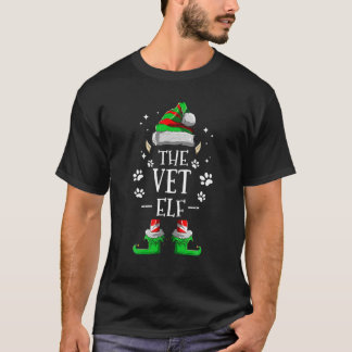 T-shirt Le Pyjama de Noël du groupe Vet Elf Matching Famil