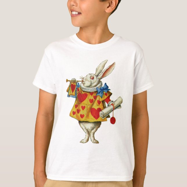 T-SHIRT LE RABBIT BLANC DE ALICE (Devant)