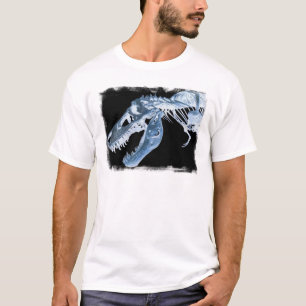 T-shirt Le rayon X bleu et noir de T-Rex désosse la photo