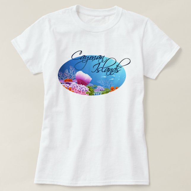 T-shirt Le récif des îles Caïmans (Design devant)