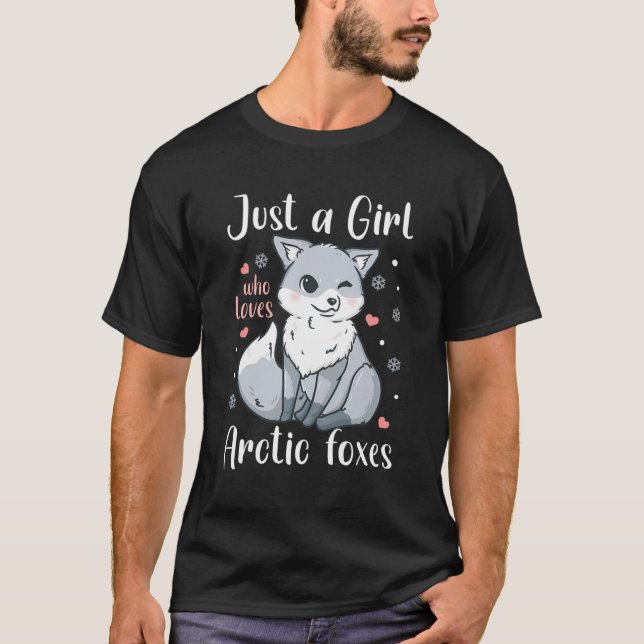 T-shirt Le Renard Arctique Juste Une Fille Qui Aime Les Re (Devant)