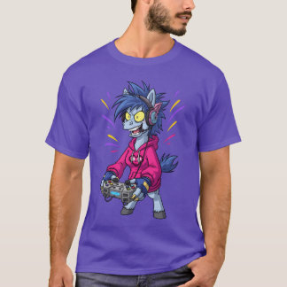 T-shirt Le rétro de Gaming Horse Gamer