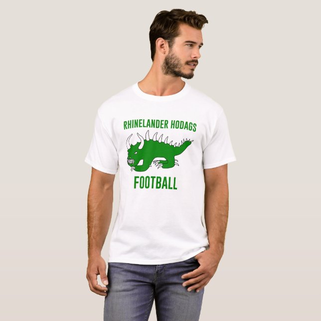 T-shirt Le rétro football de Hodag - de Rhinelander Hodags (Devant entier)