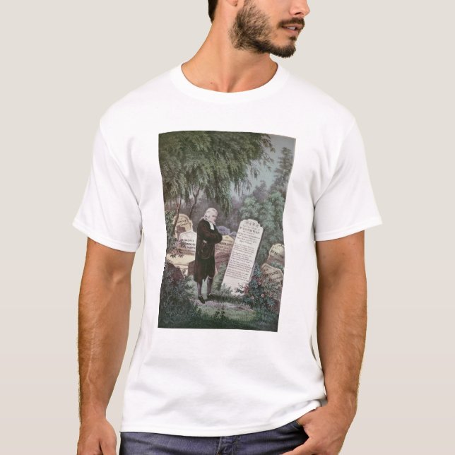 T-shirt Le Rev. John Wesley visitant la tombe de sa mère (Devant)