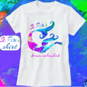 T-shirt Le rêve de sirène coloré de St. Pete en Floride
