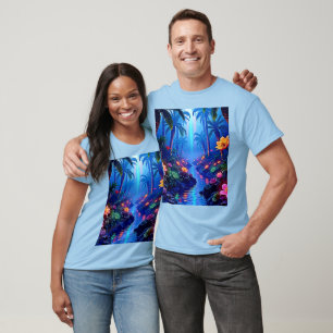 T-shirt Le rêve enchanté de la forêt de la rivière Vibrant