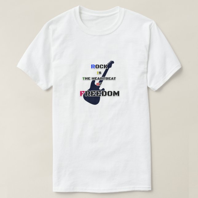 T-shirt Le rock est liberté (Design devant)