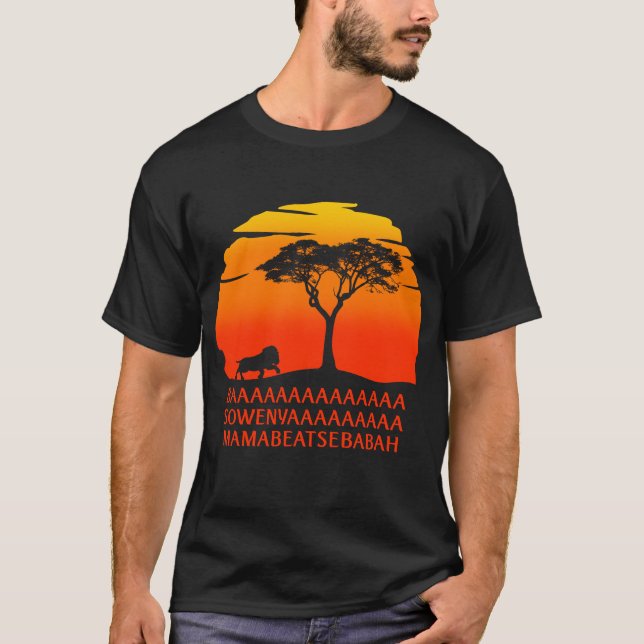 T-shirt Le roi africain Lion BAAA SOWENYAAA (Devant)