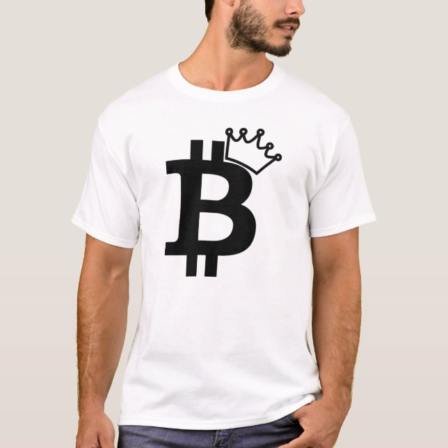 T-shirt Le Roi Black Logo Design de Bitcoin (Devant)