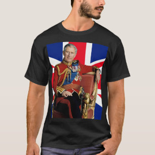T-shirt Le roi Charles III avec drapeau britannique