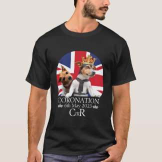 T-shirt Le Roi Charles Iii Coronation Royaume-Uni Drapeau