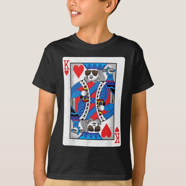 T-shirt Le Roi Cool des Coeurs - Nuit de Poker Drôle (Devant)