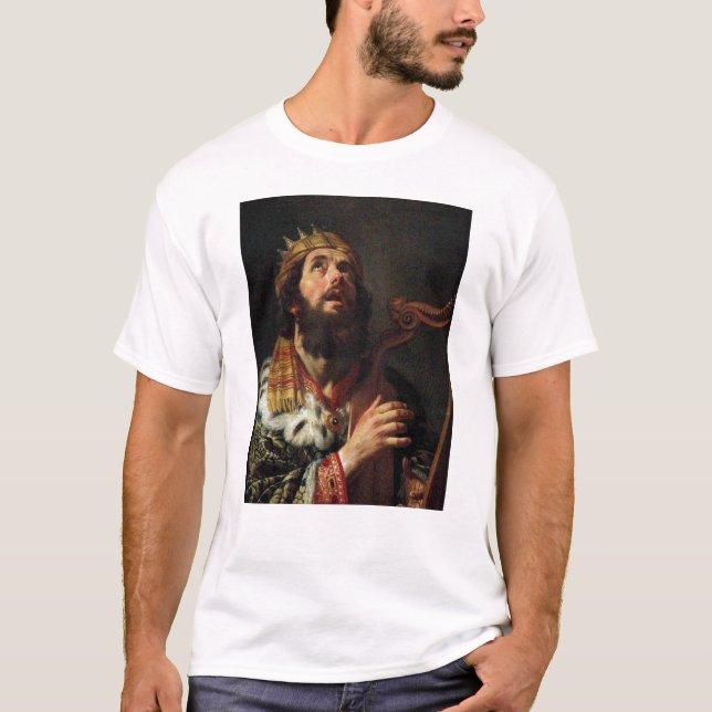 T-shirt Le "Roi David Playing le Harp (Devant)