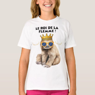 T-shirt Le Roi de la Flemme – Illustration Singe Paresseux