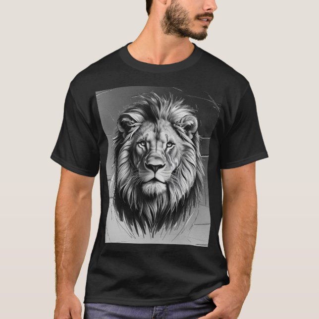 T-shirt "Le Roi de la Jungle" - Lion Art Edition (Devant)