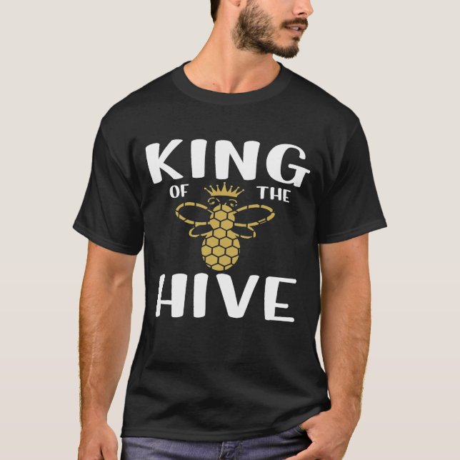 T-shirt Le Roi De L'Abeille Honeycomb De La Ruche (Devant)
