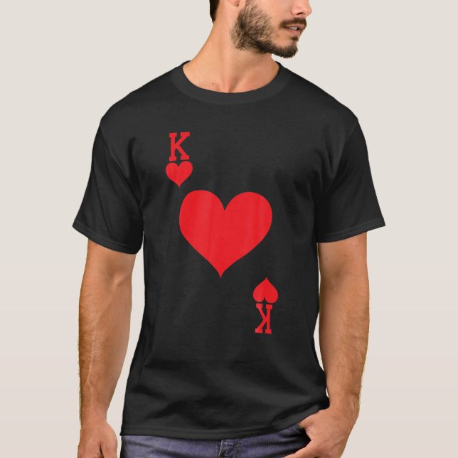 T-shirt Le Roi Des Coeurs Jouer Carte Costume Halloween (Devant)
