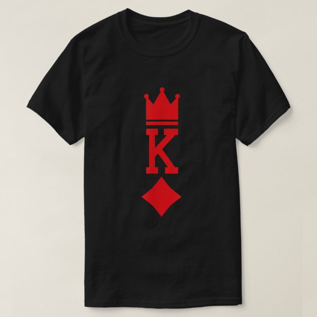 T-shirt Le roi des Diamants Jouer Carte Costume d'Hallowee (Design devant)