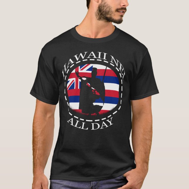 T-shirt Le Roi Kamehameha Hawaiian Flag de Soleil Levant (Devant)