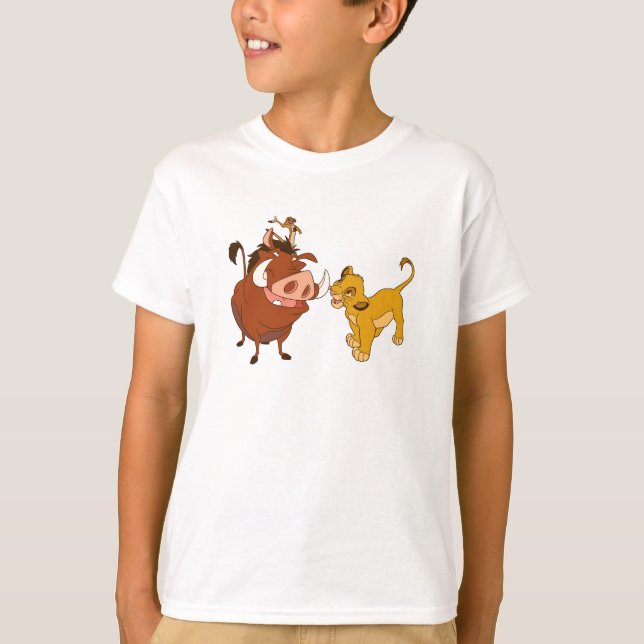 T-shirt Le Roi Lion Simba et Timon Disney (Devant)