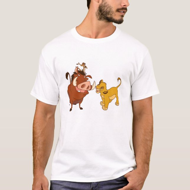 T-shirt Le Roi Lion Simba et Timon Disney (Devant)