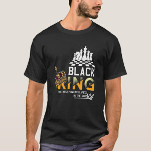 T-shirt Le Roi Noir La Pièce La Plus Puissante Dans Le Jeu