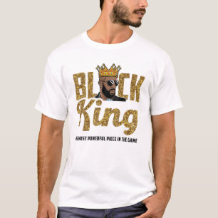 T-shirt Le Roi Noir La Pièce La Plus Puissante Du Jeu Homm