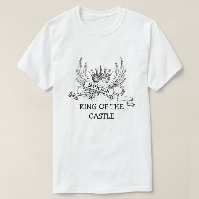 T-shirt Le Roi Personnalisé De La Fête des pères Du Châtea (Design devant)