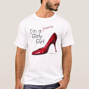 T-shirt Le rouge a pompé la fille Girly