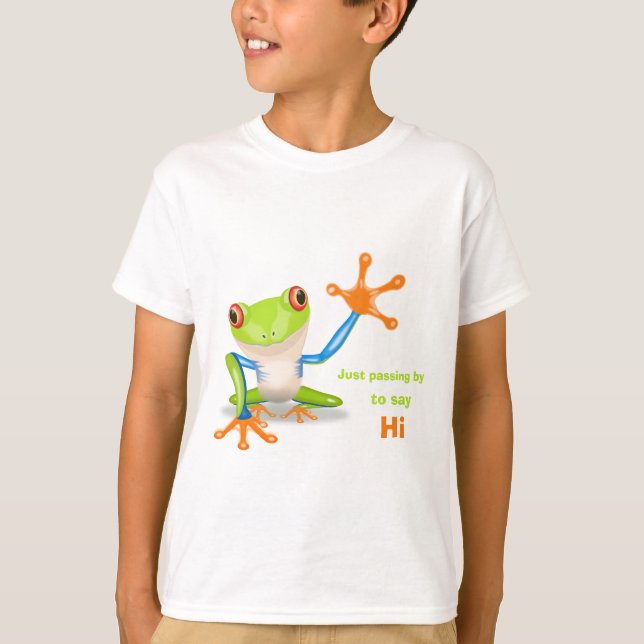T-shirt Le rouge de ondulation a observé les enfants (Devant)