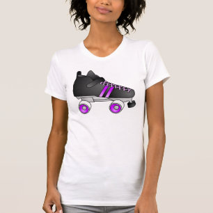 T-shirt Le rouleau Derby patine noir et pourpre
