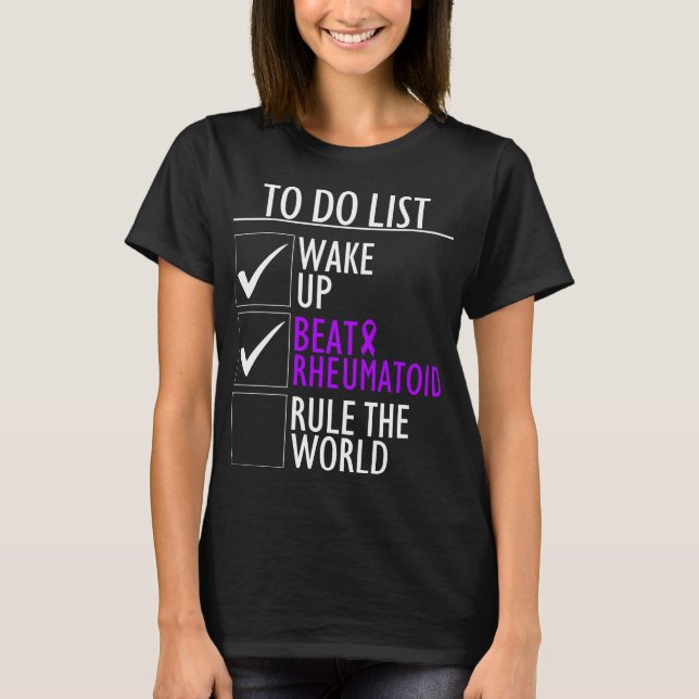 T-shirt Le ruban pourpre fait de l'arthrite Sensibilisatio (Devant)