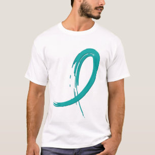 T-shirt Le ruban turquoise A4 de PCOS