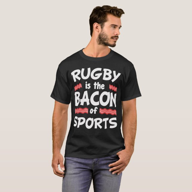 T-shirt Le rugby est le lard des sports drôles (Devant entier)