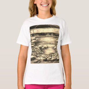T-shirt Le ruisseau beau jour clair ruisseaux eau rochers