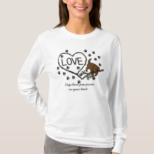 T-shirt Le sable de Labrador de chocolat marque avec des