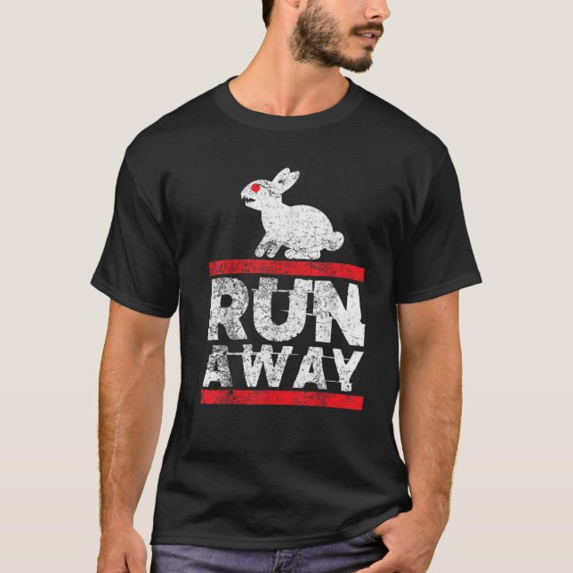 T-shirt Le Saint-Tueur Bunny s'enfuit Grail Quest drôle Ca (Devant)