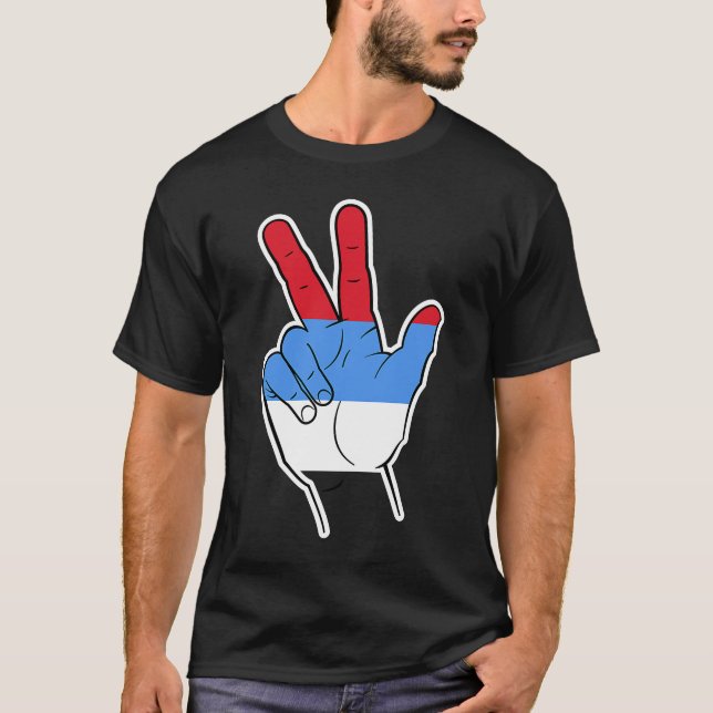 T-shirt Le salut serbe (Devant)