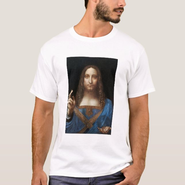 T-shirt Le Salvator Mundi de Léonard de Vinci (Devant)