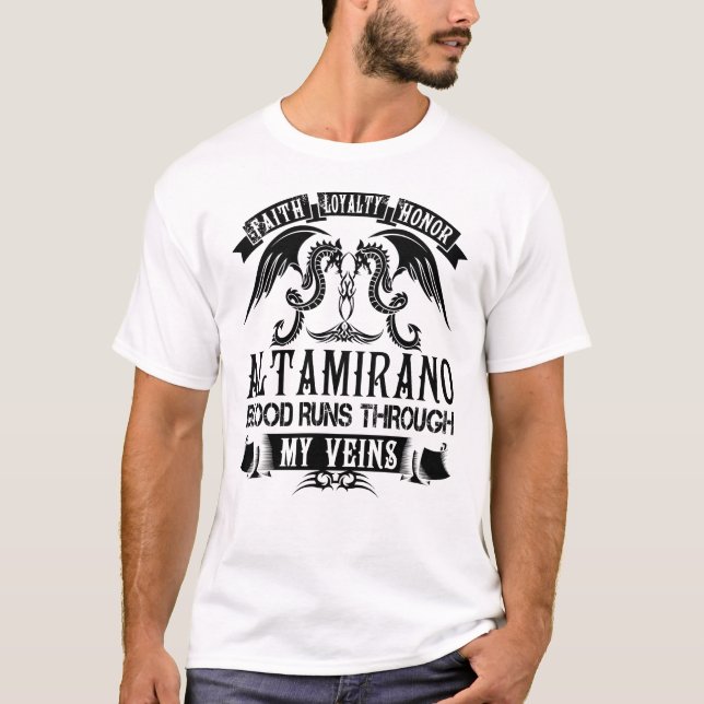 T-shirt Le Sang D'ALTAMIRANO Traverse Mes Veines (Devant)