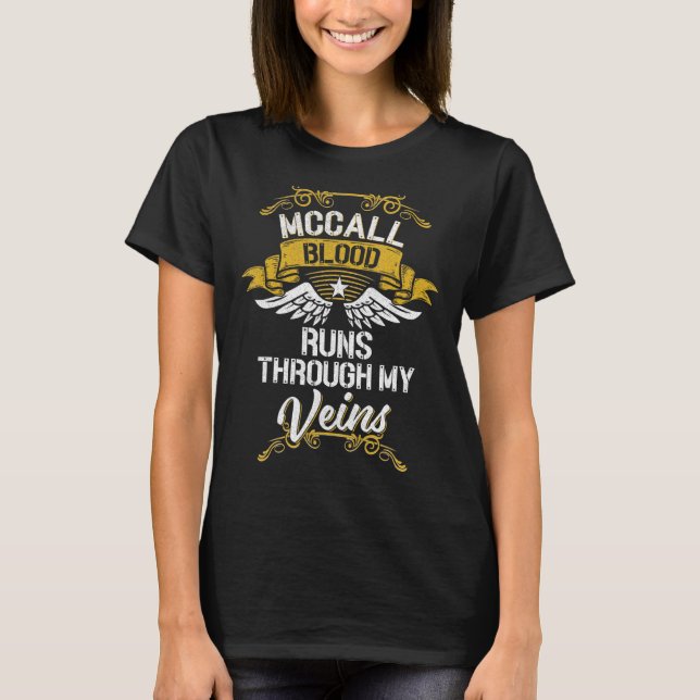 T-shirt Le Sang Mccall Traverse Mes Veines (Devant)