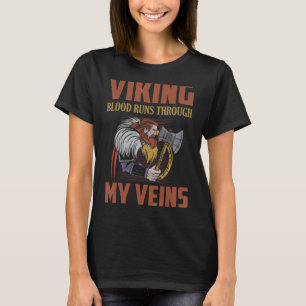 T-shirt Le Sang Viking Traverse Mes Veines Odin Norse