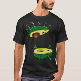 T-shirt Le saut à l'avocat du fruit kawaii