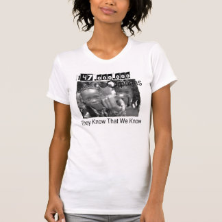 T-shirt Le savoir que nous connaissons la pièce en t