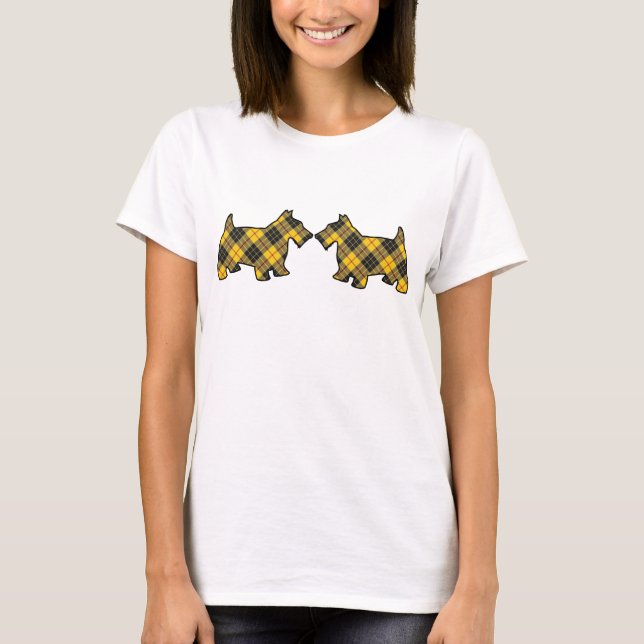 T-shirt Le Scottie de tartan de MacLeod de clan poursuit 2 (Devant)